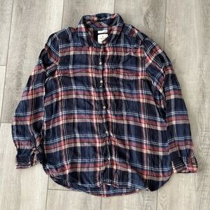 American Eagle Blue and Coral Flannel